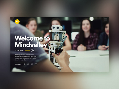 Mindvalley Home Page fullscreen home minimal page ui uiux ux web website