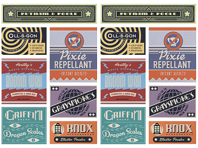 Wizarding World Labels graphic design harry potter labels witch wizard