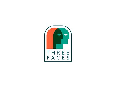 Three Faces Logo branding face icon idea identity illustration logo mark monogram people symbol