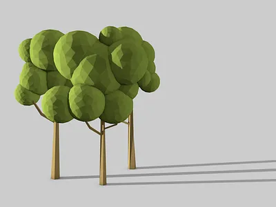 Trees cinema4d lights lowpoly polygon shapes tree trees