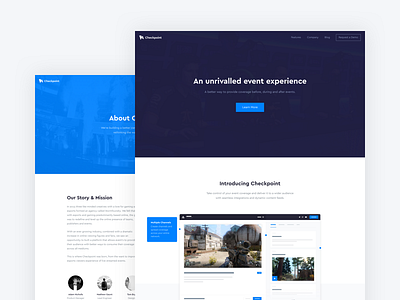 Checkpoint.live about esports homepage landing page website