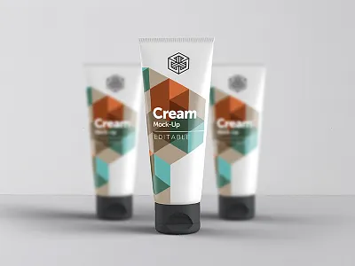 Cream Mock Up clean cream k.apor kapor minimal mock mock up mockup tube up
