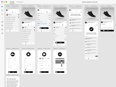 Boovi - Product Page adobe adobe xd app design ios mockup nike product ui ui kit ux wireframe