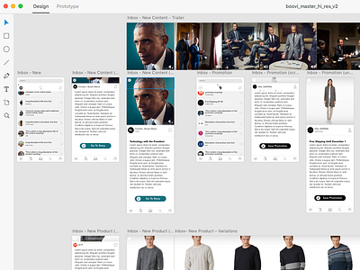 Boovi - Inbox (AdobeXD) adobe adobexd app content ios iphone kit mobile mockup ui uikit ux