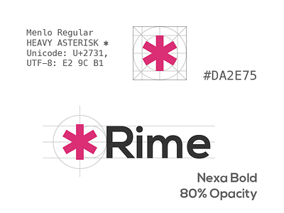 Logo Design asterisk logo menlo nexa