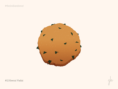 #12 Keerai/Spinach Vadai 30days challenge food illustration india indian keerai south spinach vadai