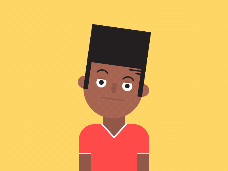 Dribble twice animation debut dribbble dude flat flat top fun motion