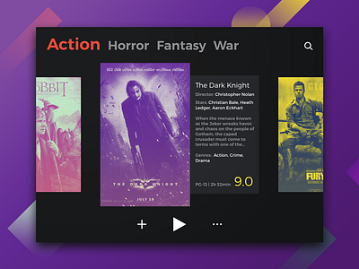 DailyUI #025 025 app dailyui duotone effects movie spotify tv
