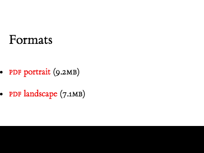 Formats book formats typography