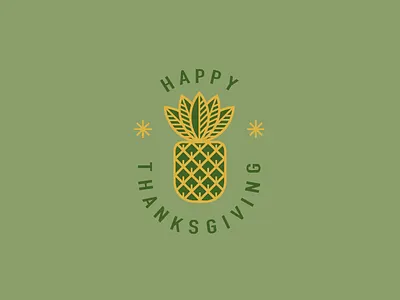 Happy Thanksgiving! fruit icons pineapple thanksgiving
