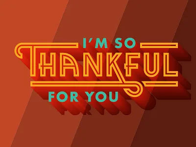 Thankful For You monowidth thicklines type typography