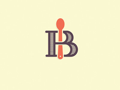 Bondolia Restaurant b branding food identity logo logotype monogram restaurant retro spoon