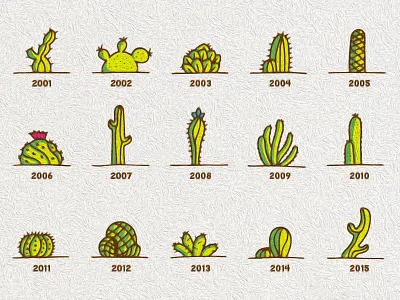Cactus agency anniversary cacti cactus illustration plants