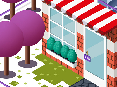 Retail store Isometric Illustration 3d illustration isometric retail store