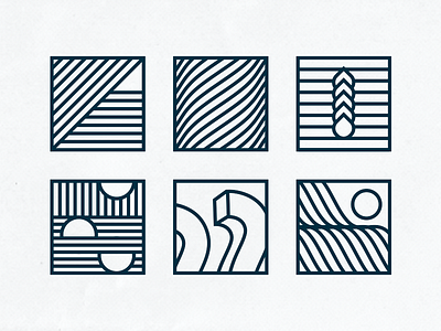 Lines abstract geometric icons illustration line art shapes vector