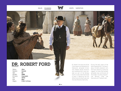 Westworld Park Guide - Layout Concept ai clean concept design layout photo ui ux vr web westworld white