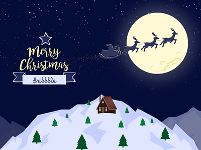 Merry Christmas in advance :) christmas cool dribbble greetings night santa xmas