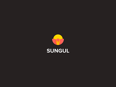 SunGul bird flowers logo sun