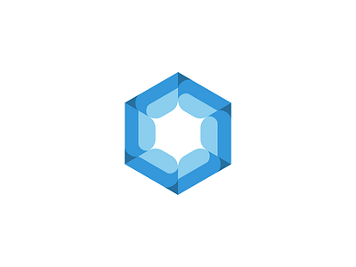 Hub/Hexagon Logo Design blue brand branding design hexagon hub icon identity logo