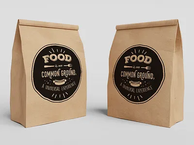 Food Quote - Typography 2 design food mockup paperbag quote typo typography
