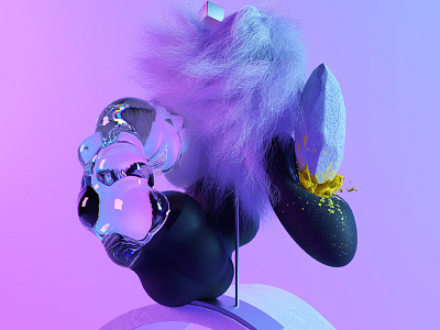 EXPERIMENT DESIGN 2 3d c4d cinema4d design fur hair octane render setdesign