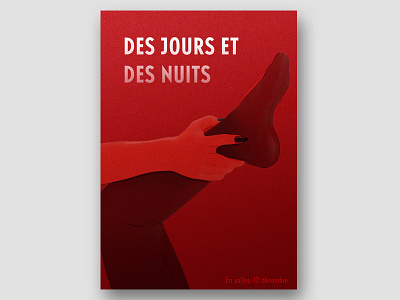 Des Jours et Des Nuits poster advertising art design digital drawing france legs outdoor poster print