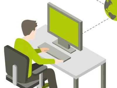 Isometric Infographics computer desktop infographic isometric vector