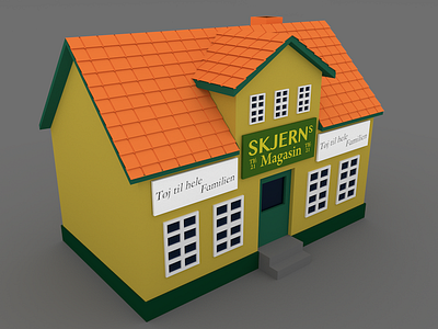 Skjern's Magasin 3d blender classic clothes dansk house mads skjern matador model store