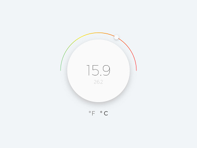 Thermostat UI art clean concept dailyui design illustrator photoshop ui vector