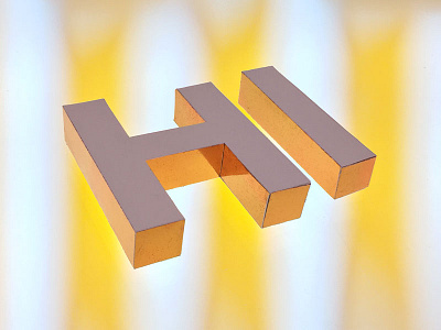 Hi! copper foil hi paper type typography