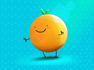 HAPPY ORANGE character cute cuttie illustration orange