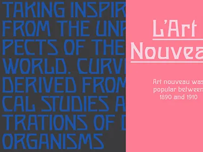 L'Art nouveau font alphabet art nouveau font jugendstil letters revival type typography