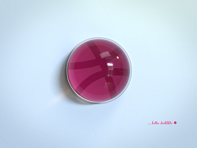 Hello Dribbble 3d c4d cinema4d dribbble first icon illustration invite logo octanerender photoshop shot