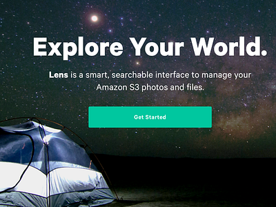 Lens pitch page s3 storage ui