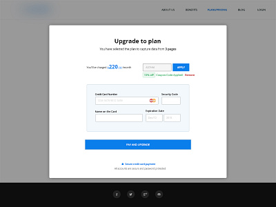 Upgrade Account account coupon creditcard payment plan productivity upgrade