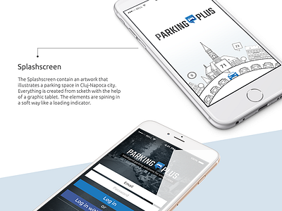 Mobile Application Design artdirection design ios login map parking splashscreen uiuxdesign mobile