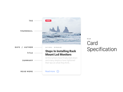 News Card #2 card news news card roboto tags tiles