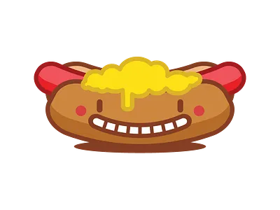 Hotdog Emoji cachorro quente emoji fast food food snack sticker vector
