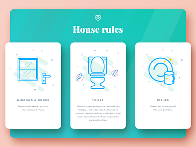 House rules airbnb dishes guests house onboarding rules toilet window