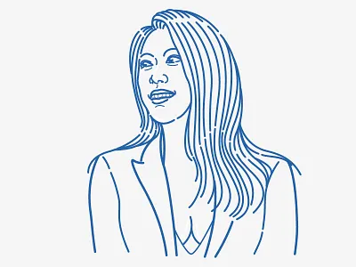 Jie Mei art head illustrations line portrait stamps