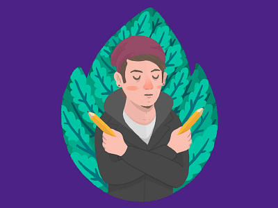 On Fire illustration portrait zamirbermeo