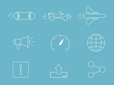 Line Icons - App Estimator line icons simple vehicles