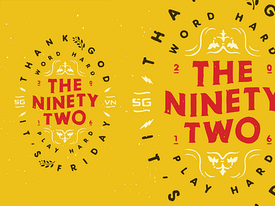 The Ninety Two SG lettering retro saigon typo vietnam yed yellow