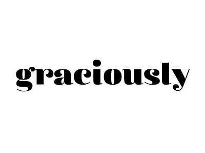 Graciously font high contrast sans serif typography