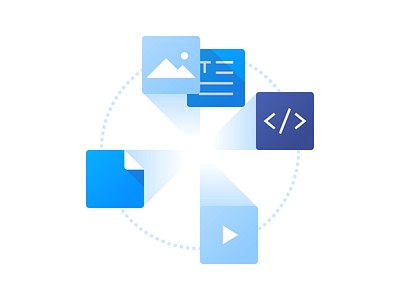 Upload Files icons illustration