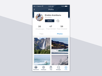 006 - User Profile 006 adventure dailyui mobile profile sports