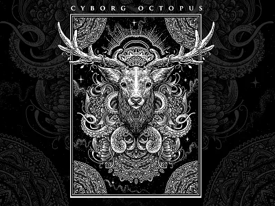 Cyborg Octopus artworks merch tonymidi