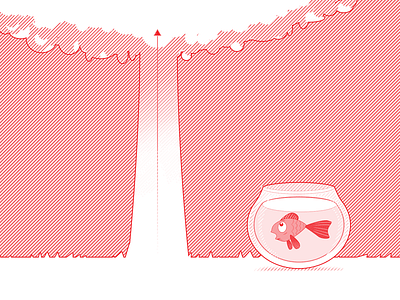 Doodle for the upcoming article doodle fish geometric illustration lines preview red tree