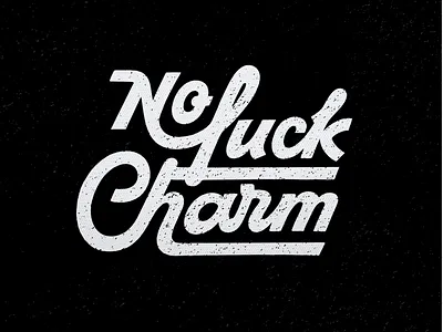 No Luck Charm brand calligraphy charm customtype lettering logo logotype noluck type typography