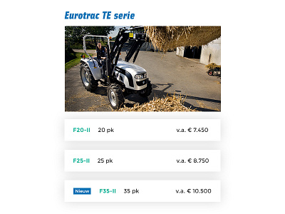 Product list for Eurotrac website big ass shadows box list price products shadow shadows tractors ui